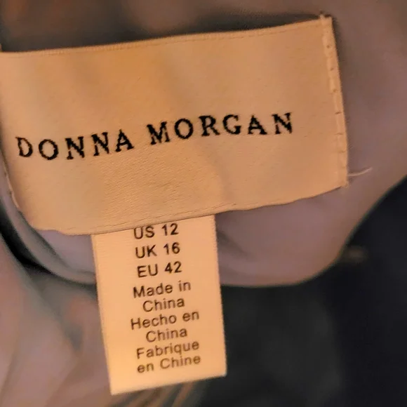 Donna Morgan Chemical Lace Spaghetti Strap Midi Dress Blue Taylor Swift Size 12 - Picture 5 of 6